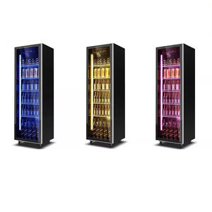 Réfrigérateur Commercial à Boissons, Deux Portes Vitrées, Vitrine Réfrigérée pour Bars et Cantines, Refroidissement par Ventilateur, Congélateur Vertical <span class=keywords><strong>Multi</strong></span>-Niveaux - Product Image 1