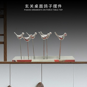 Stainless Steel Bird Sculpture 900x150x450mm <b>Mirror</b> Finish <b>Square</b> Decorative Art For Home And Hotel Projects - Product Image 3