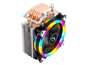 Qiuzaim 120mm RGB chiếu sáng CPU Quạt làm mát 6 ống dẫn nhiệt 4pin 3pin PWM yên tĩnh Bo mạch chủ mát tương thích <span class=keywords><strong>Intel</strong></span> cho AMD LGA - Product Image 5