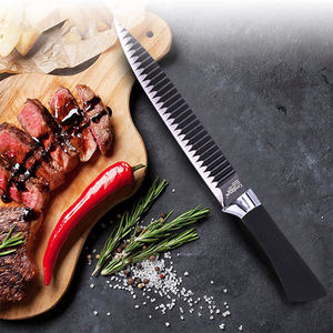 Ensemble de couteaux de cuisine T232 en acier inoxydable, lames antiadhésives, trancheur à pain, couteau utilitaire Santoku, 6 pièces, couteau de chef - Product Image 4