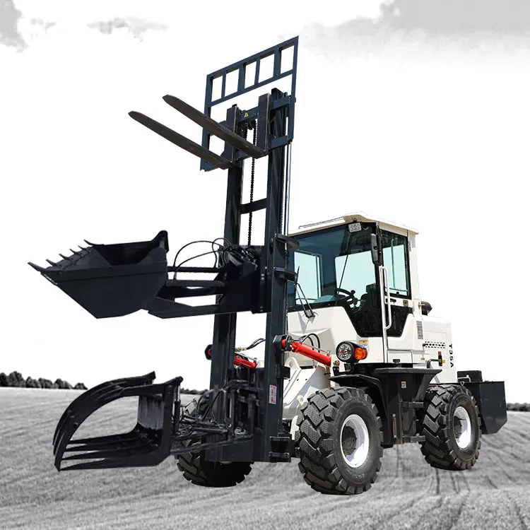 New design Articulated off road diesel forklift 6t 5t 4t All Four Wheel Drive 3ton 3.5ton rough terrain forklift