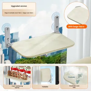 Tempat Tidur Gantung Kucing Lipat Plastik untuk Balkon Musim Panas Baru dengan Desain Jendela Gantung dan Pengisap Kuat yang Dapat Dilepas - Product Image 6