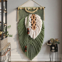 Main Boho Grand Macramé Tenture Murale Feuille pour La Décoration De La Maison Merveilleux Accessoires Tapisserie Salon Chambre