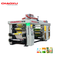 Machine d'impression flexographique à 2, 4, 6 ou 8 couleurs, type empilable, avec rouleau Anilox céramique à engrenages