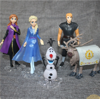 HY198 Vente chaude Figurines d'action des princesses des films d'animation Frozen Elsa et Anna, poupée en PVC fabriquée en usine, jouet pour décoration de gâteau, figurine d'anime Frozen