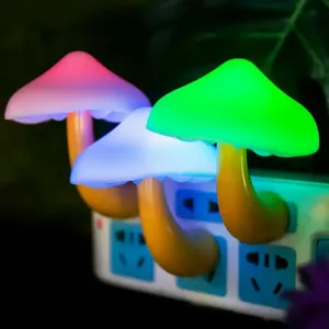 Lampe LED en forme de champignon, prise US, lampe <span class=keywords><strong>murale</strong></span> colorée, décoration de chambre à coucher, lampes de chevet créatives pour enfants, chambre d'enfants - Product Image 4