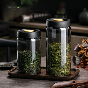 Thankhot UV Bảo Vệ Ánh <span class=keywords><strong>S</strong></span>áng Mạ Điện Máy Rửa Chén An Toàn Teajar-Loại Bỏ Nắp Không Khí Chân Không Thực Phẩm Lớp Thủy Tinh <span class=keywords><strong>Container</strong></span> Cho Trà Lưu Trữ - Product Image 4