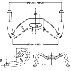 Su8 xe đạp <span class=keywords><strong>Carbon</strong></span> theo dõi chạy nước rút tay lái thả thấp hẹp đi xe đạp thanh 31.8mm xe đạp xử lý TT Thanh bikedoc 275mm 305mm 325mm 350mm - Product Image 2