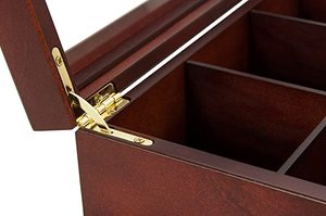 <span class=keywords><strong>Caja</strong></span> de embalaje de té de madera <span class=keywords><strong>MDF</strong></span> de 8 compartimentos, pintura mate marrón personalizada, venta al por mayor - Product Image 5