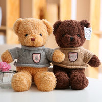 Boneka Beruang Bulu Lembut Posisi Duduk Warna Bumi Hangat Nyaman Stok Mesin Cakar Aman Bahan Tidak Beracun Pesan