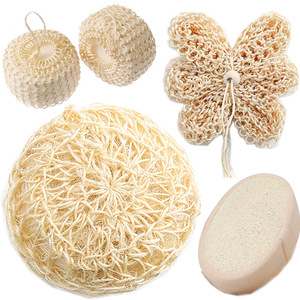 Popular 100% Fiber Natural Body Exfoliator Shower Bath Scrubber Ball Plant Based Round <b>Exfoliating</b> Bath <b>Sponge</b> - Product Image 1