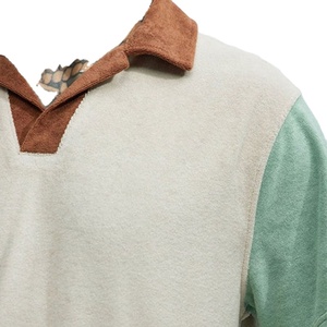 Polo à manches courtes avec motif uni pour hommes, tissu tricoté anti-rides, teint uni - Product Image 5