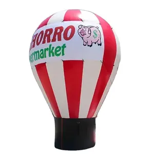屋外20フィート広告プロモーションインフレータブルグラウンドバルーン冷熱気球グランドオープニングバルーンバナー付き