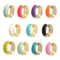 Nouvelles perles en émail de cuivre à effet goutte d'huile, rondes, à grand trou, en forme de baril, pour la fabrication de bijoux DIY (bracelets, colliers)
