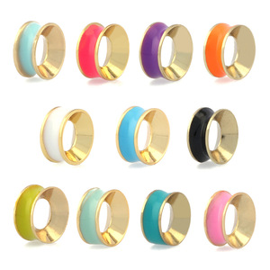 Nouvelles perles en émail de cuivre à effet goutte d'huile, rondes, à grand trou, en forme de baril, pour la fabrication de bijoux DIY (bracelets, colliers) - Product Image 5