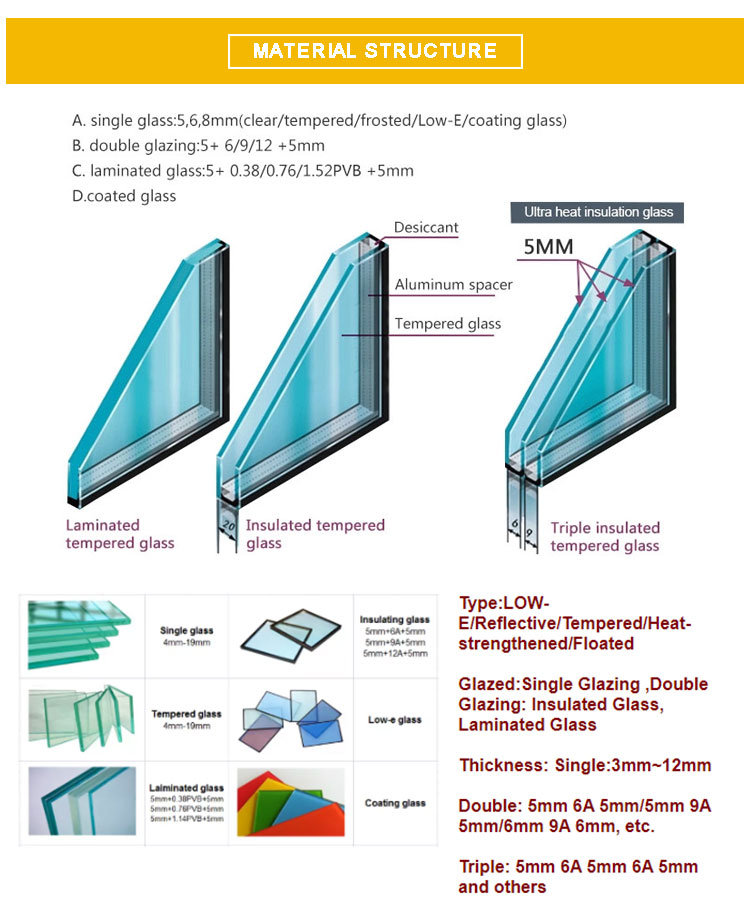Floor-to-Ceiling Sliding Glass Doors Slim Frame Aluminium Sliding Doors