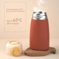 Valentijnsdag cadeau 2024 draagbare vacuümfles sportdrinkfles 380ml roestvrij staal dames thermosfles waterfles met handvat