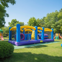 Parcours d'obstacles gonflable, château gonflable, aire de jeux pour enfants, intérieur/extérieur, fête d'anniversaire, location de qualité commerciale