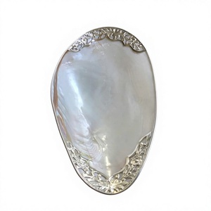 Natural Seashell Serving <b>Tray</b> Mother Pearl Plate <b>Mirror</b> Handmade Modern Luxury Decorative Dish for Home Restaurant Hotel - Product Image 1