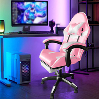 Chaise de jeu ergonomique en cuir réglable avec poignée blanche et noire, fournisseur Chine, prix bas
