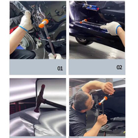 Marteau double tête noir en fibre de carbone, outils de débosselage en nylon, outils de martelage pour la réparation des bosses de voiture