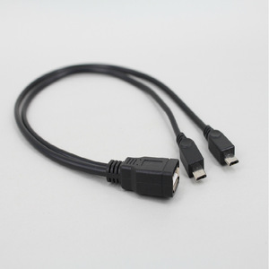 สายแยก USB ตัวเมียเป็น 2 หัวต่อไมโคร USB ตัวผู้ สำหรับ Android รองรับการชาร์จเร็ว 3A สายอะแดปเตอร์ ตัวนำทองแดงแท้ หุ้มด้วย PVC - Product Image 1