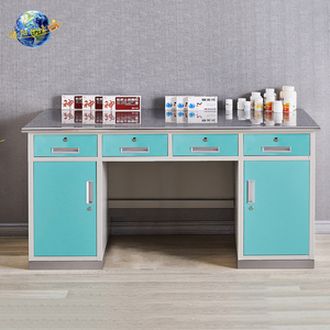 Tủ đựng dụng cụ y tế và nha khoa hiện đại có bàn xử lý đồ dùng bằng thép, làm bằng kim loại - Product Image 6