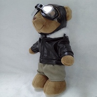 Ours en peluche avion personnalisé par le fabricant, accessoires de haute qualité, jouets animaux en tissu doux et respectueux de la peau