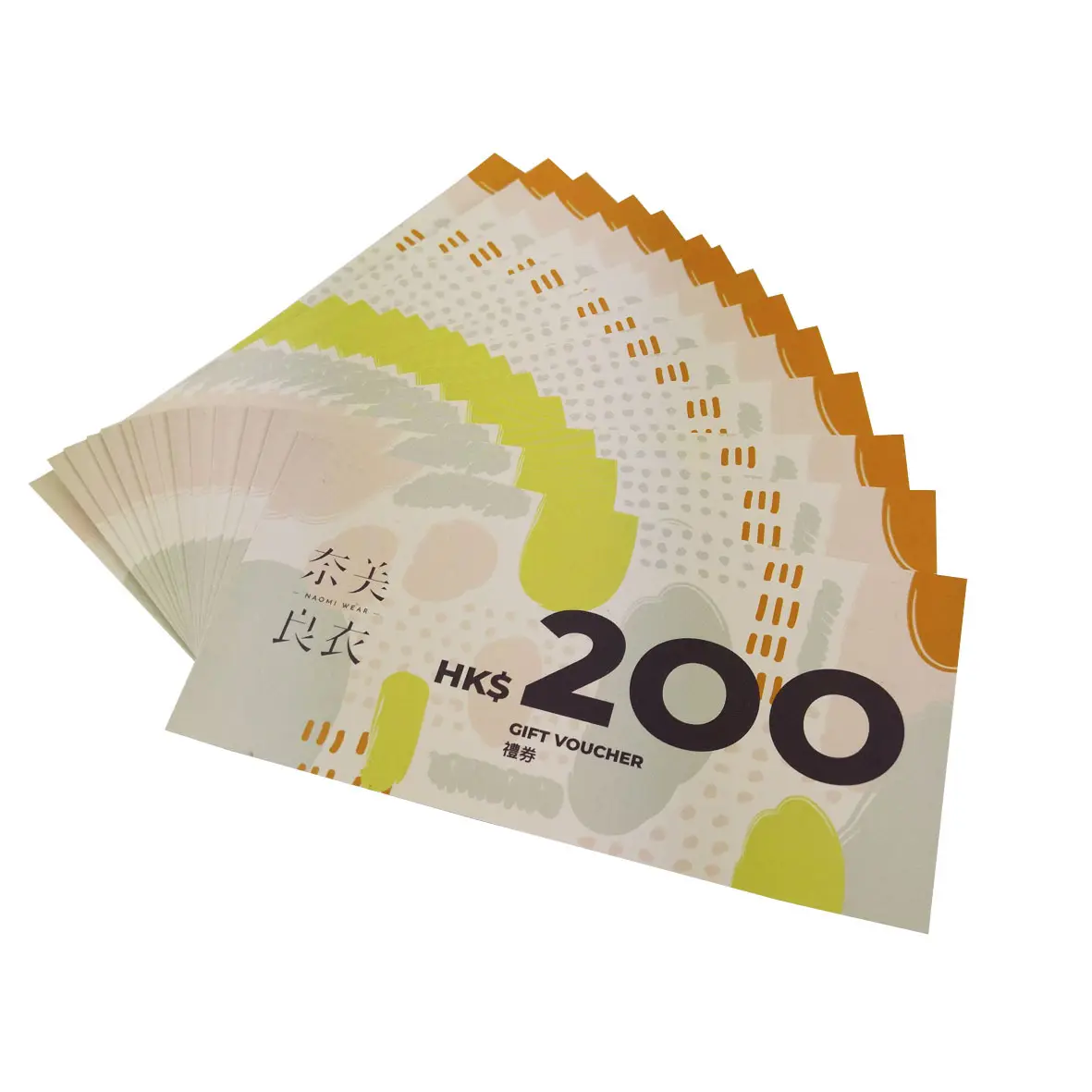 anti counterfeiting paper hotel gift cash voucher printing service security thread voucher ticket coupon with serial number