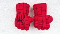 Directo de fábrica Múltiples Superhéroe Guantes de boxeo de felpa Personalizado Hulk Manos de felpa Puños Guantes
