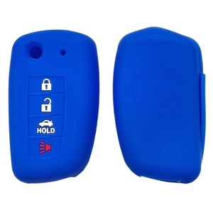 Custodia per chiave auto pieghevole a 4 pulsanti in silicone per Nissan <span class=keywords><strong>Qashqai</strong></span> Tiida Bluebird Loulan - Modello compatibile - Product Image 5