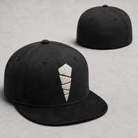 Cappello da Baseball Strutturato a 6 Pannelli Stile 59 con Etichetta Personalizzata, Streetwear Urbano Gotico con Ricamo 3D e Visiera Curva
