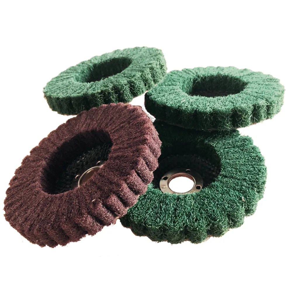 Custom Made Non-Woven Grinding Wheel Abrasive Tools 100Mm Diameter Grinding Head Buffing Wheel