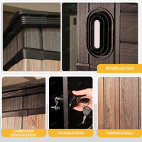 Abri de jardin moderne en plastique 10x12, grande maisonnette à outils extérieure en résine, étanche, verrouillable, ventilée, kit de construction en promotion