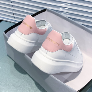 <span class=keywords><strong>Scarpe</strong></span> Bianche da <span class=keywords><strong>Donna</strong></span> con Lacci e Punta Rotonda, Autunno 2026, in Microfibra Traspirante con Suola Spessa e Maggiore Ventilazione - Product Image 2