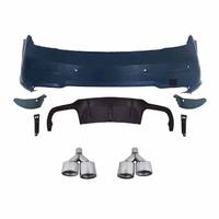 Baru 2011-2014 W204 Skirt Samping Bumper Depan/Belakang Berkualitas Tinggi Mercedes-Benz C-CLASS (W204) Refit Upgrade C63 Full Bodykit RYAO