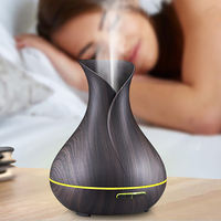 Meilleur vendeur 400ml électrique en bois diffuseur d'arôme maison hôtel humidificateur d'air lumière colorée huile essentielle diffuseur d'aromathérapie