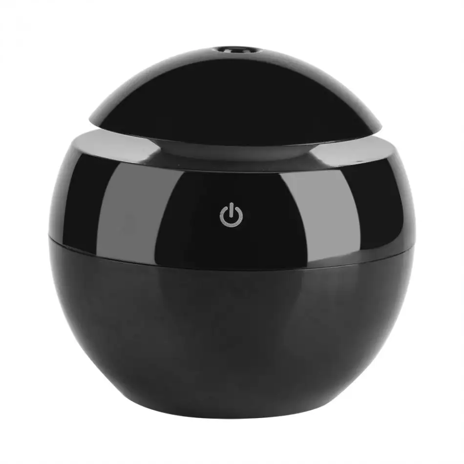 Ultrasonic Essential Oil Diffusor Air Humidifier Aroma Diffuser 130ml Wood Grain Mini Humidifier LED Light