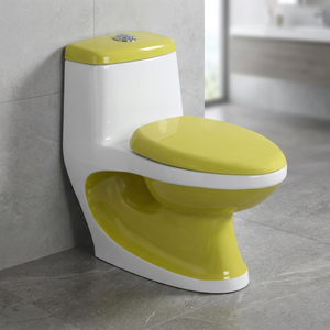 Indian Ceramic One Piece WC Black White Multi Color Water Closet Western Floor Mounted Toilet - Product Image 3