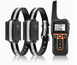 Collier de dressage pour chien à distance 1000m, anti-aboiement, vibration, son, choc, 3 canaux, rechargeable, pour la chasse et l'obéissance - Product Image 1