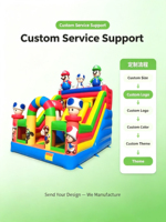 Toboggan gonflable Super Mario en PVC de 0,55 mm, certifié CE EN14960, château gonflable durable pour usage commercial, jouet de parc gonflable