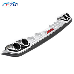 ชุดตัวถังรถอเนกประสงค์ ABS <span class=keywords><strong>สี</strong></span>ดำมันวาวตัวรถปรับแต่งกันชนท้ายรถลิปดิฟฟิวเซอร์พร้อมไฟเบรกปลายท่อไอเสีย - Product Image 6