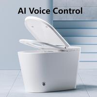 WC intelligent de luxe à prix abordable avec télécommande, siège chauffant, capteur de pied, chasse d'eau, commande vocale et fonction lavage féminin