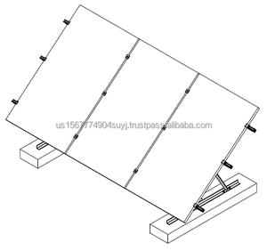 Supports de rail solaires de structure de montage au sol en acier aluminium réglables faciles à utiliser - Product Image 3