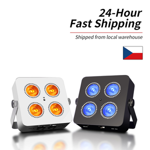 AICPOSE <span class=keywords><strong>luci</strong></span> ricaricabili 4x18w Rgbwa UV 6 in1 batteria Wireless <span class=keywords><strong>LED</strong></span> Flat Par Light - Product Image 1