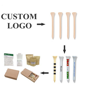 Tees de golf en bambou biodégradable légers et durables en gros, conception de logo gratuite, échantillon incassable personnalisé - Product Image 6