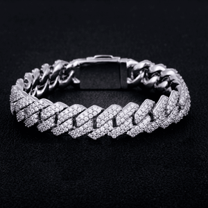 Pulsera de Moissanita Cuadrada de Alta Calidad para Hombre, Estilo Hip Hop Punk, Joyería de Lujo para Raperos, Fiestas y Vida Nocturna - Product Image 1