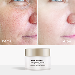 Lifting Firms Lisse Plumps Anti-âge Anti-rides Collagène recombinant Crème solaire super réparatrice Crème de jour végétalienne pour - Product Image 1