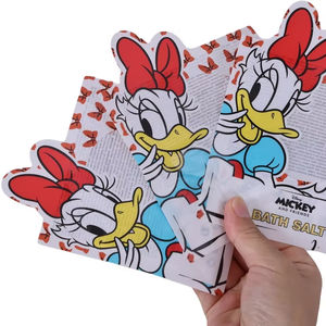 Özel Şekilli Fermuarlı Üstten Laminasyonlu PET+VMPET+PE Tek Kullanımlık Plastik Poşet Dijital Baskı Düşük Minimum Sipariş Adedi Kozmetik Maske Yüz Maskesi Losyon - Product Image 1