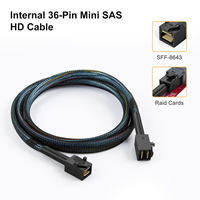 CableCreation Mini SAS HD SFF-8643 zu SFF-8643 Kabel 12Gbps SAS 3.0 36-Pin Hochdichtes Datenkabel für Server-Controller